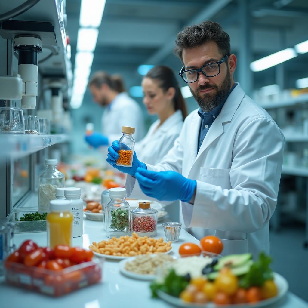 Food science laboratory at Vitameals Africa analyzing nutritional samples